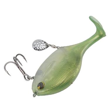 Imagem de Isca Macia, Isca Macia de 3,94 Polegadas, Resistente à água Salgada, PVC Flexível, Movimento Vívido, Resistente à Corrosão para Rios (Verde)