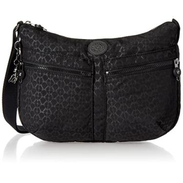 Imagem de Kipling Bolsa transversal Izellah feminina, bolsa de ombro super leve, bolsa de ombro de nylon, assinatura Emb, Assinatura Emb, 13''L x 9''H x 4.75''D