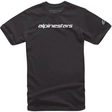 Imagem de Camiseta Alpinestars Linear Wordmark Preto/Cinza