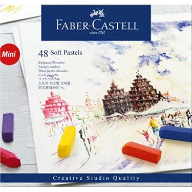 Imagem de Giz Pastel Seco Macio Curto Goldfaber 48 Cores, Faber-Castell
