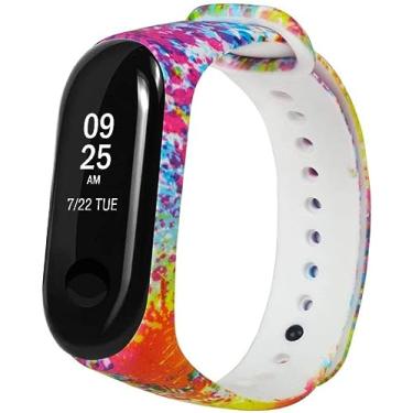Imagem de Nandos-Store - Pulseira NSmart compatíveis com MI BAND 1/ MI BAND 2 / MI BAND 3 / MI BAND 4 / MI BAND 5 / MI BAND 6 / MI BAND 7 - (MI BAND 6, Aquarela)