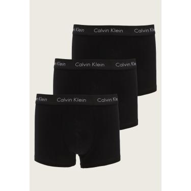 Imagem de Kit 3pçs Cueca Calvin Klein Underwear Boxer Low Rise Preto Calvin Klein Underwear U2664 masculino