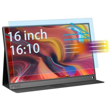 Imagem de Protetor de tela antiluz azul para monitor portátil de 40.6 cm para monitor portátil UPerfect/Acer/Dell/ARZOPA/KYY/Gechic e outras marcas de monitor portátil 16:10 de 16 polegadas, filtro UV de brilho