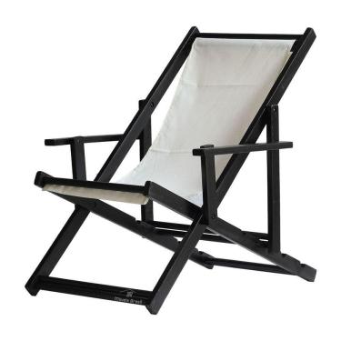 Imagem de Espreguiçadeira Preguiçosa Dobrável Black Cb-branco