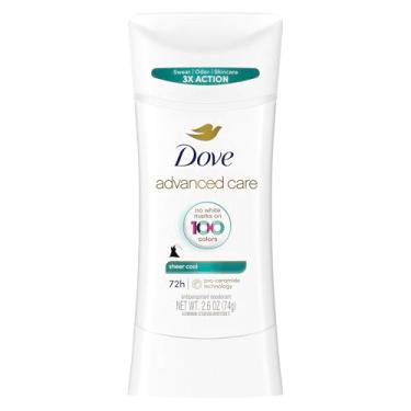 Imagem de Dove Advanced Care Desodorante antitranspirante em bastão transparente para pele macia e resiliente, com proteção contra suor e odor por 72 horas, 74 g