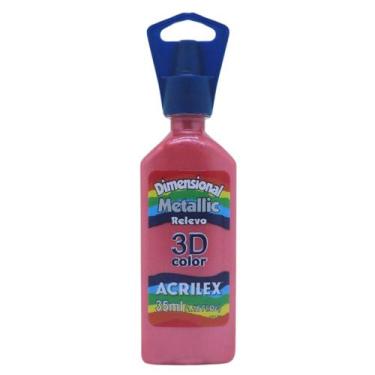 Imagem de Dimensional Relevo Metallic 35ml ACRILEX, Vermelho