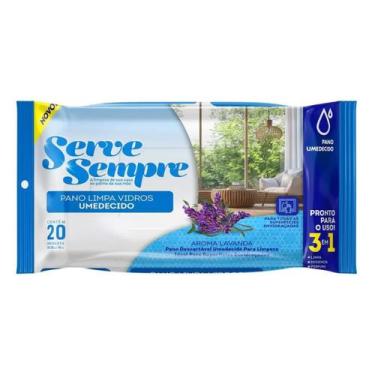 Imagem de Pano De Limpeza Umedecido Limpa Vidros - Aroma Lavanda AJJ-04 - Serve 