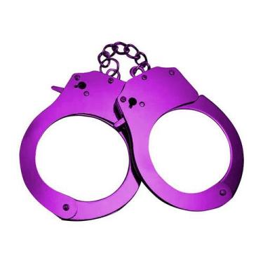 Imagem de Algema de Metal Hand Cuffs Collors - Roxo - Sexy Import