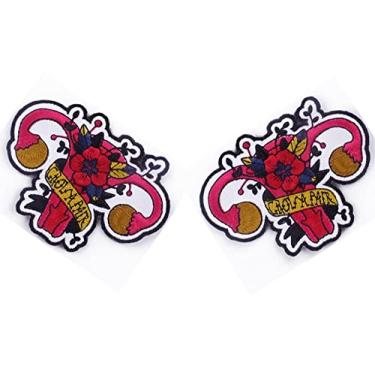 Imagem de Compatível com Grow a Pair Feminist Ovaries Women's Womb Shape Patch Bordado Aplique Ferro em Costurar Emblema para Esportes ao Ar Livre 2 peças