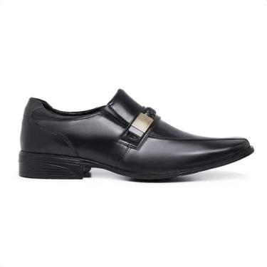 Imagem de Sapato Social Preto Masculino Couro Legitimo Calçado Oxford - Schiarel