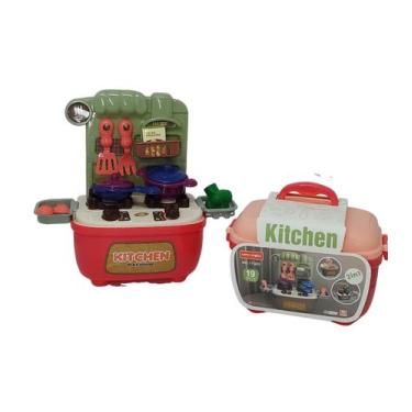 Imagem de Brinquedo Kit Cozinha Infantil 19 Pçs Maletinha Kitchen Orig - Brinkmi