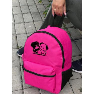 Imagem de Mochila Small CACHORRO ABRAÇANDO Bolsa Escolar Trabalho Viagem Mala Fa