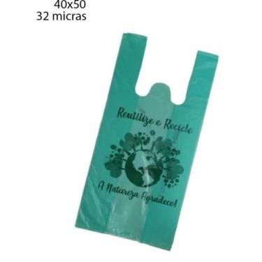 Imagem de Sacola Plástica Recicle Verde 40X50CM com 472 Unidades - ALTAPLAST