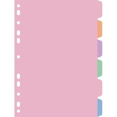 Imagem de Divisória Fichário Plástica 6 Projeções Sweet Cores Mistas - ACP