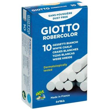 Imagem de Giz Escolar Plastificado Giotto Branco - Caixa com 10 Unidades - Fila 