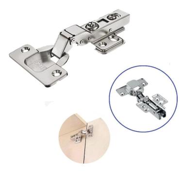 Imagem de Dobradiça S95 98 Clip On Curva Inox Com Amortecedor Hardt