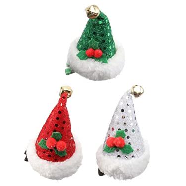 Imagem de SOLUSTRE 3 Peças De Prendedor De Cabelo Para Chapéu De Papai Noel De Adorável Prendedor De Cabelo Decorações De Festa Acessórios De De Cabelo Para Crianças (Verde