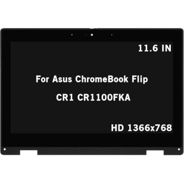 Imagem de HOYRTDE Tela de substituição de 11,6 polegadas para Asus ChromeBook Flip CR1 CR1100FKA HD 1366 x 768 LCD Display Touch Screen Digitalizador Assembléia com bisel