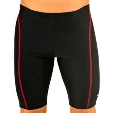 Imagem de Bermuda para Natação Xtra Life Com Pespontado, Hammerhead, Masculina, Preto/Vermelho, P