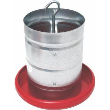 Imagem de Comedouro galvanizado para aves prato plástico 5 kg - Center Campinas