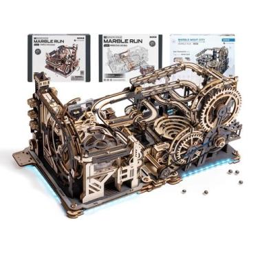 Imagem de Quebra-Cabeça 3D de Madeira ROKR Marble Run Elétrico 3 em 1 - Para Adu