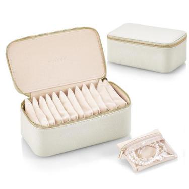 Imagem de Organizador de Joias Vlando Travel com 12 Bolsos - Offwhite