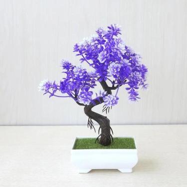Imagem de Mini Bonsai Artificial em Vaso de Plástico - Decoração para Mesa e Jar