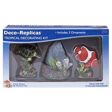 Imagem de Plástico Penn Réplicas: Kit completo de decoração para o seu aquário (tropical)