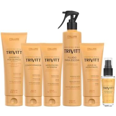 Imagem de Kit Home Care Trivitt (3 produtos) + Leave In + Fluido Escova + Repara