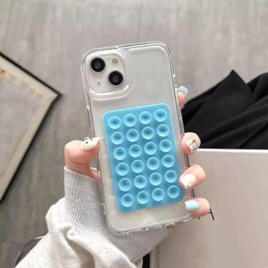 Imagem de HPQWN Capa transparente para celular S23 Ultra (para S23 Ultra/azul)