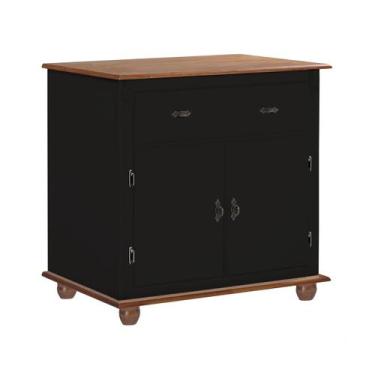 Imagem de Balcão Buffet Florença 2 Portas 1 Gaveta Pés Torneados em Madeira - Ma