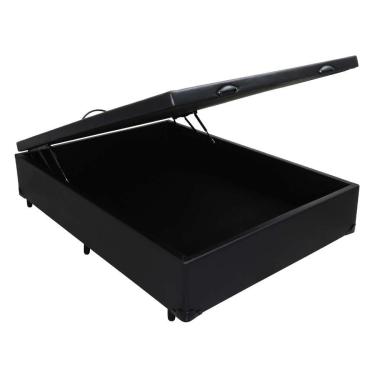 Imagem de Base para Cama Box Casal Érica com Baú Preta