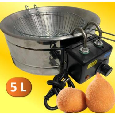 Imagem de Fritadeira Elétrica Industrial 5 L Tacho Industrial Profissional Aço I