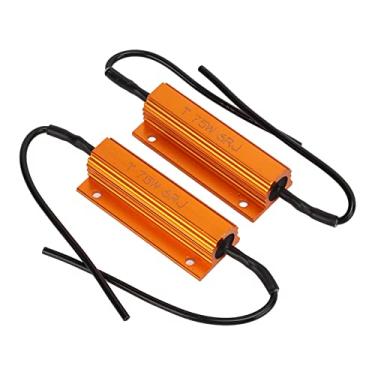Imagem de 75W 6Ω Resistor de Carga, Decodificador de Liga de Alumínio Portátil para Faróis de LED para Luzes Diurnas de Carro, Luzes Traseiras, Lâmpadas de Farol, Pequenas e Leves, Plug
