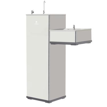 Imagem de Bebedouro Purificador de Coluna Pressão Compressor Conjugado Aço Inox Karina