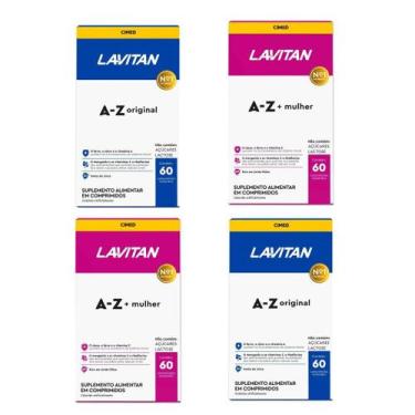 Imagem de Kit com 2 Lavitan Mulher A-Z + 2 Lavitan A-Z Original  Suplementos Vit
