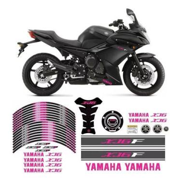 Imagem de Kit Adesivos Yamaha Xj6f 2010 Emblema Tankpad Rosa Xj6frs - SPTS