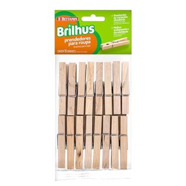 Imagem de Brilhus - Prendedor de Roupas, em Madeira, Bettanin