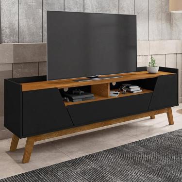 Imagem de Rack Sala Florença para TV até 70 Polegadas com Pés Madeira