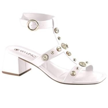 Imagem de Sandalia Via Uno Salto Bloco Ref 855040ssavv Branco Off 040