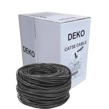 Imagem de Caixa De Cabo De Rede Cat5e Blindado Preto 305m 24awg Deko