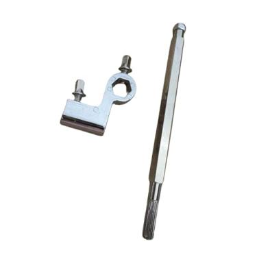 Imagem de YIJU Pedal de bumbo duplo, biela de ligação, metal resistente, profissional, fácil de instalar, acessório de bateria, peças de reposição, com Clipe de Prata