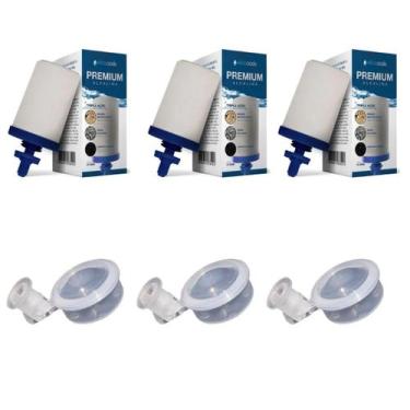 Imagem de Kit 03 un Vela Oásis Água Alcalina Tripla Ação Prata  + 03 un Boia Ori