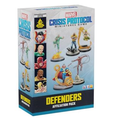 Imagem de Pacote de afiliação Asmodee Marvel: Crisis Protocol Defenders – Inclui Doctor Strange, Wong, Daredevil, Luke Cage e Iron Fist, jogo de super-herói de miniaturas de mesa, para maiores de 14 anos, 2