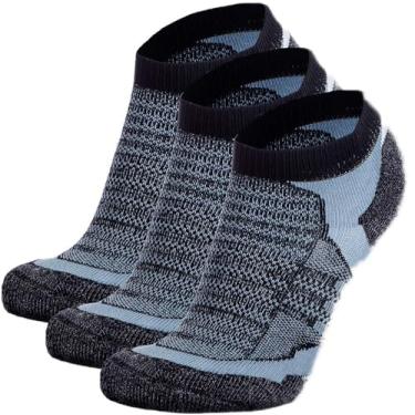 Imagem de Pure Athlete Meias de lã Merino masculinas, femininas, juvenis – Meias de corrida atléticas acolchoadas de corte baixo, absorção de umidade