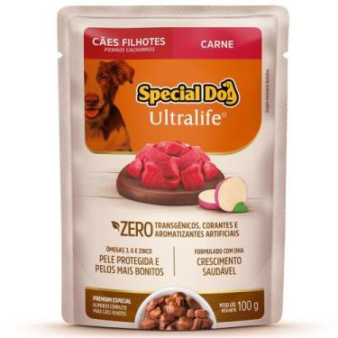 Imagem de Sachê Special Dog Ultralife para Cães Filhotes Sabor Carne com Bata-Do