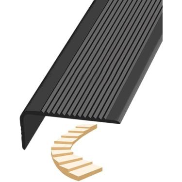 Imagem de Borda De Degrau De Escada, Protetor De Degraus De Escada De Borracha, Nosing De Escada, Decoração De Proteção Antiderrapante De Escada, Impermeável E Antiderrapan, Black, L 9m/354.3in