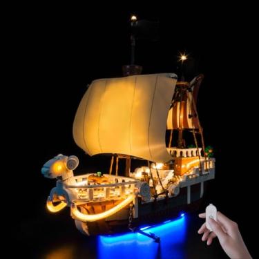 Imagem de Hilighting Upgraded Led Light Kit Compatible with Lego One Piece The Going Merry Pirate Ship Building Set, Touch Version Compatible with Lego 75639 (Model Not Included)