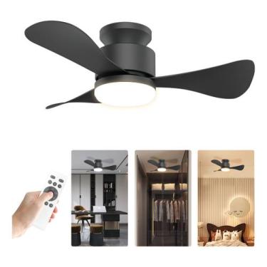 Imagem de Ventilador De Teto Com Luz E Controle, Silencioso, 71 Cm, Com Motor Dc