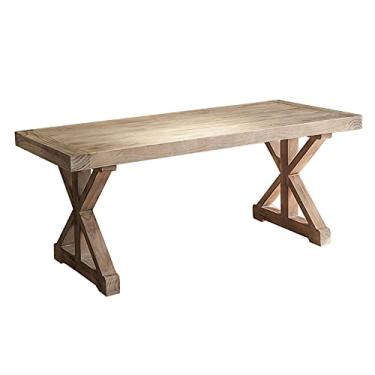 Imagem de Escrivaninha de computador para escritório em casa, simples, retrô, PC, laptop, mesa de trabalho de madeira maciça, mesa de estudo de 1,0 m, 1,2 m, feita à mão, de madeira de pinheiro, mesa de escrita